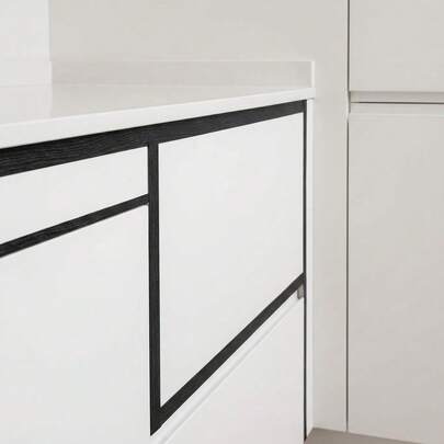 1片10米/393.7英寸自粘PVC装饰边框贴纸，线条装饰和轮廓墙贴，适用于卧室、书房、客厅