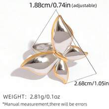 3pcs/1pc Exquisite Stainless Steel Butterfly Rings, 18K PVD Coated Waterproof High-Quality Metal Fashion Rings, Women's Jewelry, Women's Rings - Multicolor - View 7