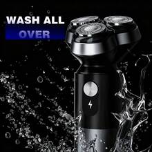 SKYWORTH Afeitadora eléctrica de triple cabezal para hombres, afeitadora de barba rotatoria con cuchillas flotantes, afeitadora de viaje ligera y portátil para dormitorio, oficina y viajes de negocios, opción de regalo para hombres - Multicolor - Ver 7