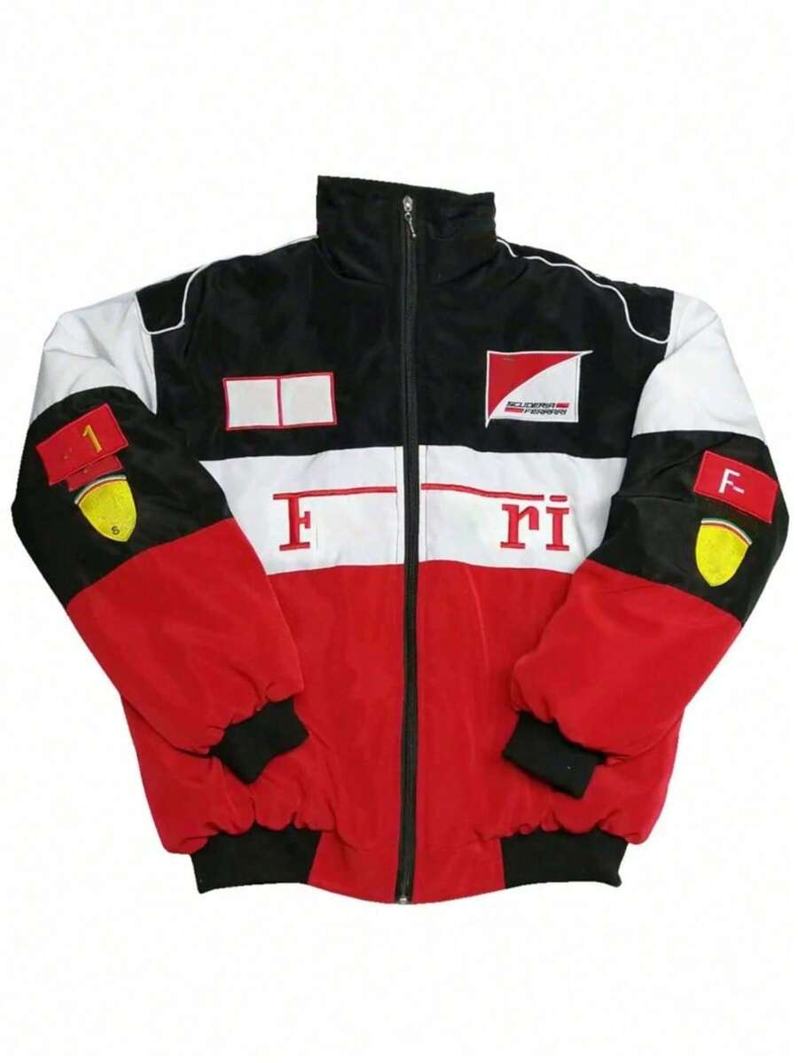 Racing Jackets 2026 New Arrival Autumn & Spring Hot Selling Vintage American Style F1 Embroidered Lightweight Motorcycle Riding M-XXL - Đỏ và trắng - Xem 1