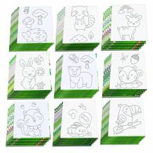 Forest Animal DIY Coloring Book - Lion, Crocodile And Wild Animal Cartoon Doodle Painting Book, Suitable For Party, Parent-Child Interaction, Adventure, Perfect Gift For Back To School Season For Little Adventurers, Animal Lovers And Creative Learners - Multicolor - View 9