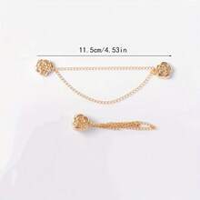 1/3pcs Clover Magnetic Button T-Shirt, Adjustable Shortened Length, Magnetic Waist Buckle, Slim Fit - Camellia - View 3