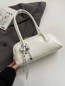Minimalist Versatile Handbag, New Stylish Shoulder/Underarm Bag, High-Quality Commuter Boston Bag For Women - White - View 1