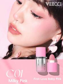 VEECCI 保湿腮红，水润质地，提亮肤色，持久妆效，集腮红、高光、修容于一体，适合新手使用 - C01 Milky Pink - 查看 6