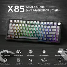 X85 三模式 75% 机械键盘 | 热插拔白玉轴 | 垫片式 RGB 背光，带音量旋钮，适用于 Win/ - 彩色 - 查看 9