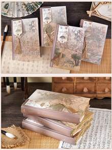 1本A5精装笔记本，封面图案为中国古代名画，可作日记本、记事本、笔记本等，清明江山水中国画图案，东方绘画手绘插图手稿，学生用品，返校必备 - 學士 - 查看 6