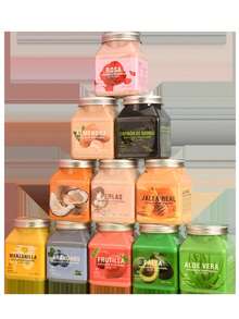 Exfoliante corporal de frutas vegetales de 500 g para limpieza profunda, exfoliación y suavizado de la piel; exfoliante de sales de baño - Aloe vera - Ver 8