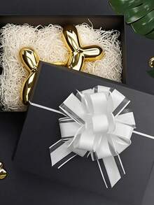 10pcs Snowflake Organza Ribbon Bows, Confession Ribbon Snow Gauze Hand-Pulled Flower, Gift Wrapping Ribbons, Ribbons For Crafts, Parties, Weddings, Wedding Cars - Multicolor - View 5