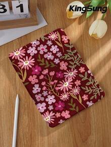 Kingsung 花卉植物图案平板电脑保护套，兼容 iPad Air 8 (M4) 2026 (11 英寸)、Air 8 (M4) 2026 (13 英寸)、9.7/10.2/10.5/10.9/12.9/Pro 11、第十代、Galaxy Tab S6 Lite 10.4 英寸、Kindle Paperwhite 第十二代 2024、Kindle（第十一代）2022，柔软防震，智能支架/自动唤醒/睡眠功能 - 彩色 - 查看 3