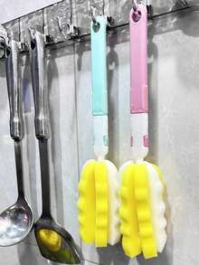 Chổi cọ bình sữa cán dài, chổi cọ cốc có móc, chổi cọ cốc đầu mút xốp, chổi cọ khe nắp cốc, chổi cọ nhà bếp, chổi cọ rãnh thích hợp để làm sạch bình sữa em bé, cốc nước, ly, cốc uống nước, máy ép trái cây, ly rượu vang, vật dụng vệ sinh thiết yếu hàng ngày. - B-trắng - Xem 7