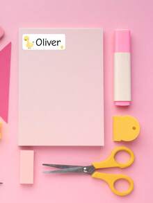 1-240 piezas Pegatinas de papelería personalizadas - Etiquetas con nombre personalizadas, pegatinas con texto personalizado, pegatinas resistentes al agua y al aceite, pegatinas transparentes, etiquetas reutilizables sin planchar, pegatinas con patrones de animales de dibujos animados, perfectas para loncheras de estudiantes, papelería - Estilo 1 - Ver 5