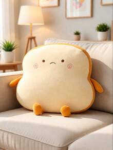 Toast Bread Pillow Funny Food Plush Pillows Small Cute Stuffed Plush Toast Sofa Pillow For Adults Gift Home Bed Room Decor - Cau mày - Xem 6