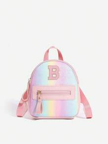 1 chiếc balo nữ cổ điển dễ thương với 26 chữ cái từ A-Z, thiết kế dây đeo vai có thể điều chỉnh, món quà lý tưởng cho ngày Valentine, phù hợp cho sử dụng hàng ngày, ngoài trời, trường học, du lịch, leo núi, dễ mang theo. - Hồng - Xem 8