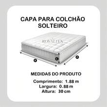 Double Gel Knit Mattress Cover With Zipper - 鏽棕色 - 查看 6
