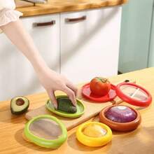 Conjunto de 1 Conjunto de Recipientes Herméticos para Frutas e Legumes - Recipientes exclusivos em formatos variados de frutas, projetados para organizar frutas fatiadas com facilidade, práticos e convenientes para o uso diário. - Multicolorido - Ver 1