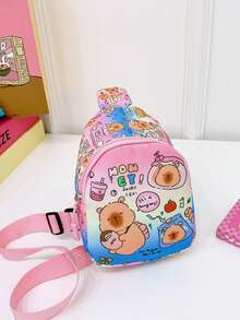 Esta es una bolsa de pecho súper linda para niños, con un diseño de moda y versátil, adecuada para uso diario. - Multicolor - Ver 15