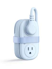 Orico 旅行电源插线板，带 USB 接口、4 个交流电源插座、2 个 USB-A 接口、1 个 USB-C 接口、1.25 米（4.1 英尺）线长、45 度扁平插头延长线，无浪涌保护，适用于旅行/家庭/宿舍/办公室 - AP3，USB 电源适配器 - 美規B型插(110-127V) - 查看 13