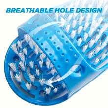 1pc Foot Scrubber Brush, Ergonomic Design Foot Cleaner, Foot Massage Scraper, Bathroom Foot Scrubber Without Bending, Foot Care Tool - Blue - Lazy Person's Foot Cleaner - View 4