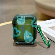 绿色心形保护套，兼容苹果无线耳机盒，防刮防摔。 - 透綠 - 查看 8