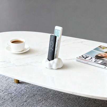 1 szt. Uroczy uchwyt na pilota i pudełko do przechowywania w kształcie chmurki – czarno-biały, nowoczesny design. Nadaje się do przechowywania pilotów do telewizorów, odtwarzaczy DVD, odtwarzaczy Blu-ray, systemów audio i konsol do gier.