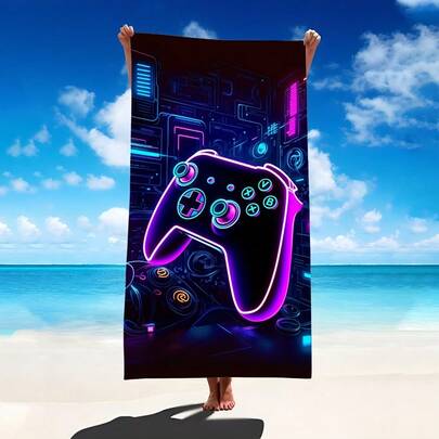 1 bộ điều khiển trò chơi, khăn tắm biển họa tiết da báo và hoa hồng, chăn đi biển cỡ lớn siêu mềm, khăn tắm siêu thấm hút, thích hợp cho du lịch, hồ bơi, lặn, lướt sóng, yoga, cắm trại, có nhiều kích cỡ, phụ kiện đi biển.