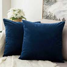 1个天鹅绒奢华枕套，哑光优雅质感，适用于沙发和卧室（不含枕芯） - 1PC - 查看 11