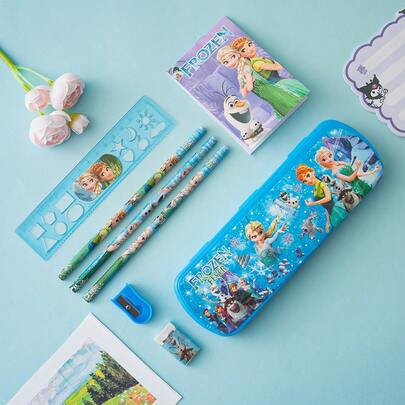 Set de 8 piezas de artículos de papelería con temática de Stitch, incluye borrador, sacapuntas, herramientas de escritura de alta calidad, cuaderno, marcador de libros y accesorios. Material de papel, adecuado para estudiar, graduación, diario, cumpleaños, regalos de fiesta, etc.