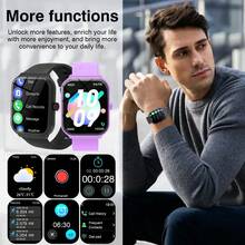 1.83" Full Touch Screen Smart Watch, With Message, Call, Pedometer, Alert, Compatible With IPhone & Android, Fitness Tracker, Suitable Gift For Women & Men, Birthday Present - Multicolor - View 7