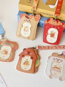 1 PC Cute Cartoon Dog Hanging Neck Card Holder, Student Bus Card, Campus Card Holder, Girl Chasing Star 3-Inch Small Card Holder - Multicolor - View 12