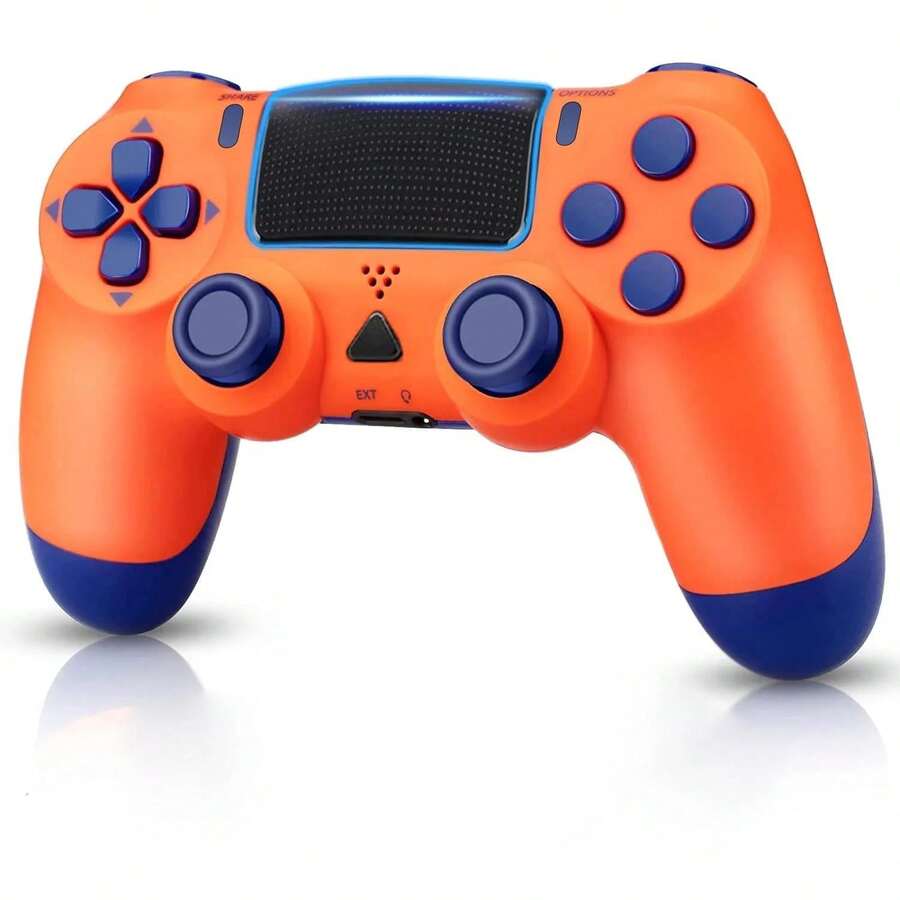 Controles de juego para consolas de juegos y diversos juegos de computadora. Compatible con salida de TV, operación de joystick 3D, operación fácil y rápida, control de juego, control de joystick: el regalo perfecto para Navidad, Año Nuevo y cumpleaños - Naranja - Ver 1