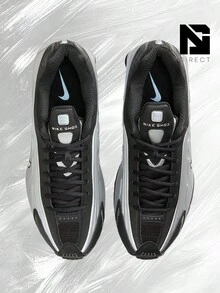 Nike Shox R4 Metallic Silver Black Psychic Blue – Men's Lifestyle Sneakers – Shoes For Man -Vintage-Spring & Summer-Inspired Running Shoes, Shock-Absorbing Comfort, Gym To Streetwear Casual Wear-Mother's Day Gifts-Father's Day Gift– HQ1988 004 - Metallic Silver/Black/Psychic Blue/Metallic Silver - 查看 3
