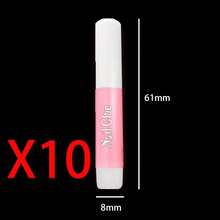 1 Set 2g Acrylic Nail Glue, Clear No Wipe Rhinestone Gem Gel Nail Glue, Gel Nail Glue Nail Art Press-On Nails - Pink - View 7