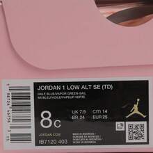 Toddler Jordan 1 Low Alt SE (TD) Basketball Shoes, IB7120-403 - Blue and White - View 6