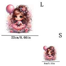 1pc/2pcs/3pcs Pink Skirt Girl Heat Transfer Stickers, Ironing And Washable, Applicable To T-Shirts, Jeans, Sweaters, Handbags, Pillows, Cushions, Queen - 3PCS-s - View 4