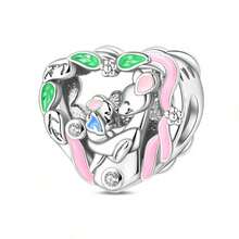 1 Piece Silver-Plated Little Happiness Flat Bead, Perfect Lovers Bead, Love Tango Bead, Happy Little Kangaroo Bead, Glow-In-The-Dark Rose Safety Clasp, Glow-In-The-Dark Rose Pendant, Moon Rose Glow Pendant, Hand-Holding Glow Beads, Sweet Bear Glow Beads, Love Cube Glow Beads. Ideal For Original Snake-Style Bracelets, Necklaces, Bead Strands, DIY Jewelry Making, And Luxurious Bestie Gifts. - Multicolor - View 16