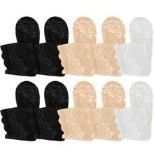chuanwa（2） 5/10 Pairs Women's Lace Net Stockings, High Quality Vintage Floral Solid Color Sheer Breathable Soft Transparent Mesh Pantyhose - Multicolor - View 8