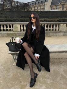 1 Pair Of Women's Classic Basic Pantyhose, Fashionable, Sexy, Elegant, Cute, Beautiful And Comfortable, Perfect For Various Festivals, Especially Ideal For Valentine's Day, Couple Dates, Daily Outings And Commuting - Available In Multiple Sizes - Black - View 8