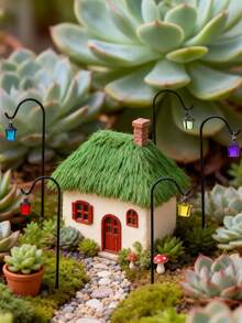 6pcs/3pcs/1pc: Glow-In-The-Dark Flower Stand, Luminous Garden Column, Mini Garden Decor Rack, Succulent DIY Accessories, Iron Art Decor For Micro Landscape, Mini Bonsai Decoration, Party Craft, Rural Outdoor Decor - A - View 7