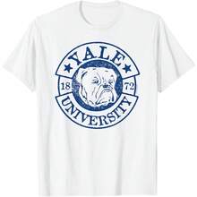 Yales Universitys Est.1872 Handsome Dan Distressed Logo T-Shirt - White 3 - View 1