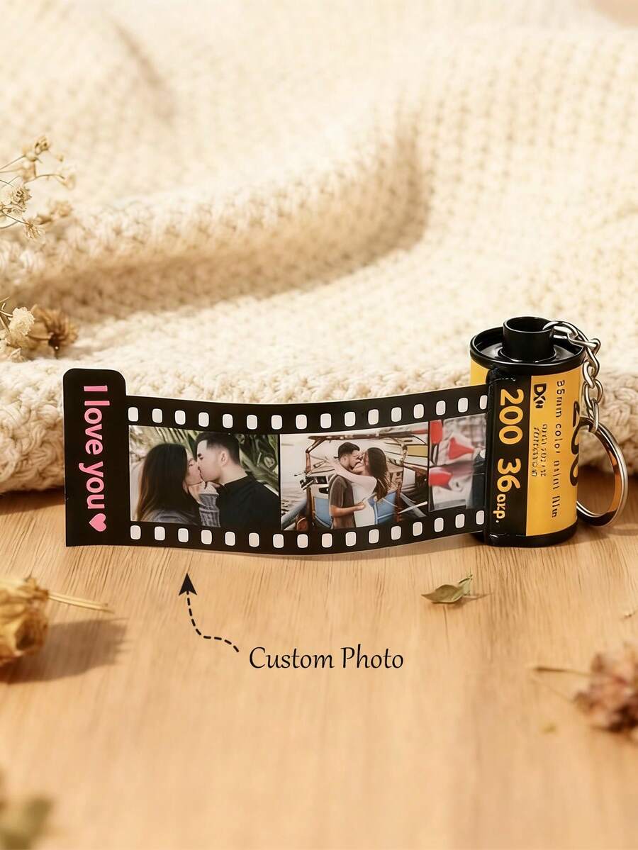Móc khóa phim ảnh tùy chỉnh, mặt dây chuyền album ảnh mini, quà tặng Ngày Valentine cho bạn trai/bạn gái, móc khóa phim ảnh tự làm, móc khóa album ảnh mini cá nhân hóa, móc khóa phim kỷ niệm độc đáo, thích hợp làm quà tặng cho các cặp đôi, gia đình, bạn bè, người yêu, bạn thân, quà kỷ niệm độc đáo. - Móc khóa cuộn phim - Xem 1