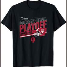 Indiana Hoosiers College Football Playoff Stripe 2025 T-Shirt - 黑色 - 查看 1