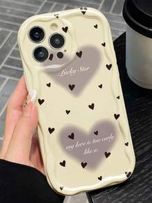 1个心形UV印花奶牛图案手机壳，柔软TPU保护套，创意图案手机壳，兼容 17/16/15/14/13/12/11，情人节、生日、圣诞节、万圣节礼物，送给男友、家人、朋友 - 彩色 - 查看 1