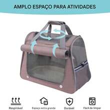Portable Cat Carrier Bag, Foldable Cat Bag, Reflective Pet Shoulder Bag, Cat Crossbody Backpack, Outdoor Travel Carrier (Pink) - Hồng - Xem 5