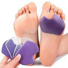 Feetly® Almoaas de Mtarso de Gel de Silicona Adb 2 PARES - Cont y tección para tus Pies - Tranrente y Morado - Prpura - Ver 1