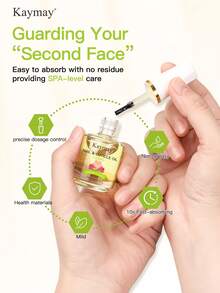 Kaymay 15毫升滋润指甲及角质层护理油，采用健康天然油脂制成，优雅瓶身饰以花卉图案，是美甲爱好者和干燥指甲护理的理想之选。 - 1PC - 查看 6