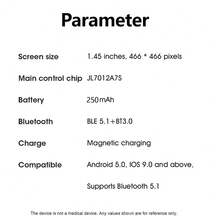 PANDA GTR 4 Pro 智能手表，1.45 英寸 IPS 高清触摸屏，硅胶表带，蓝牙通话，防水，语音助手，NFC 近场通信，AI 表盘设计，多功能智能手表 - 黑色 - 查看 5