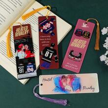 Ice Hockey CP Theme Acrylic Bookmark - Stadium Elements+Romantic Text Reading Mark Sports Love Readers, Cultural And Creative Enthusiasts First Choice. - Rectangle - View 9