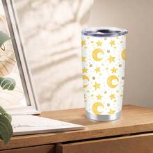 1pc 20oz Stainless Steel Insulated Car Mug. Featuring An Islamic Lantern Print. Ramadan Theme. A Perfect Gift For Family And Friends During Holidays Or Birthdays. Beautiful And Practical, Satisfying Daily Hydration Needs. Creates A Dreamy Festive Atmosphere At Night. - Multicolor - View 9