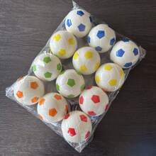 4cm Printed PU Foam Squeeze Ball, Textured Surface Basketball/Football/Rugby Stress Relief Toy, Slow Rebound - Birthday/Holiday Gift - Multicolor - View 3