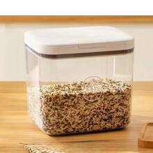 1-Click Lid Laundry Detergent Dispenser, Transparent PET Material Powder Container With Measuring Cup. Laundry Gel Ball Containers Available In 2.8L, 4.5L And 5.5L Capacities. Bathroom Accessory, Home Decor - Transparent - View 9